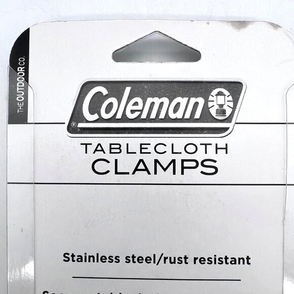 Coleman Tablecloth Clamps 4-Pack Stainless Steel Rust Resistant Outdoor Picnic - Picture 4 of 8